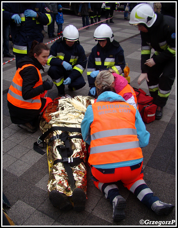 12.01.2014 - KrakÃ³w, Bonarka - Pokaz ratownictwa technicznego podczas I MZOSP i WOÅšP