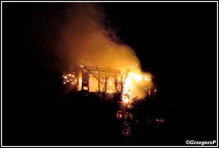 28.04.2009r. - Rabka, Kościuszki - Pożar pustostanu
