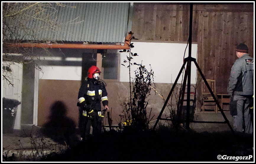 24.11.2010r. - Rabka, Zabornia - Pożar budynku mieszkalnego