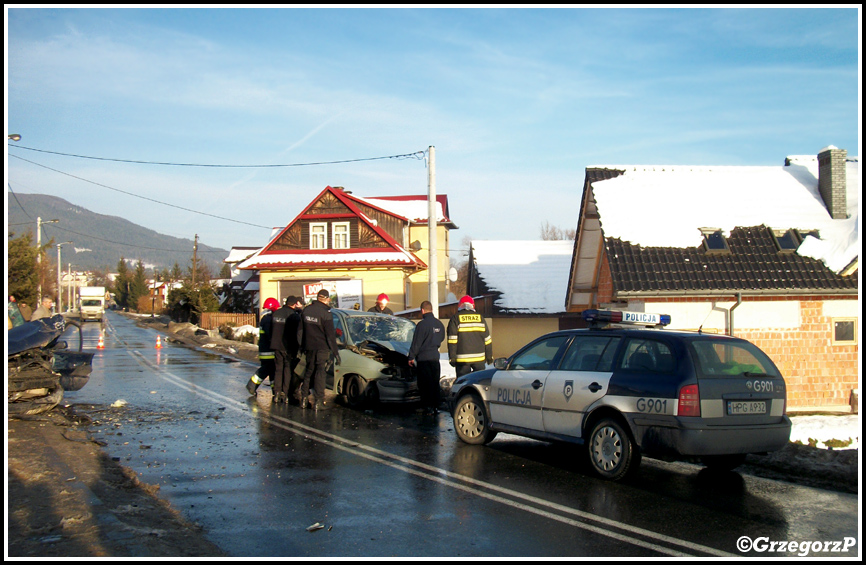 21.12.2010 - Rabka, ul. Sądecka - Wypadek