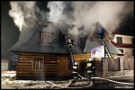 28.12.2011 - Zakopane, ul. Szymony - pożar poddasza