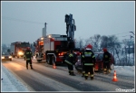 23.01.2013 - Rabka, ul. Zakopiańska - Auto na torach kolejowych